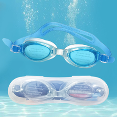 Kính bơi người lớn bảo vệ mắt có hộp, Kính bơi chống nước chống sương mù, Kính lặn hồ bơi đi biển L1321