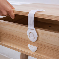 Khóa an toàn cho trẻ em Khóa ngăn kéo Khóa vải Bảo vệ Khóa tủ lạnh Khóa cửa tủ ngăn kẹp tay trẻ em L1332