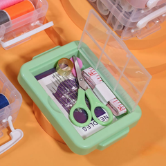 Bộ hộp Kim Chỉ may vá 30 món hai tầng , dụng cụ may vá đầy đủ cho học sinh gia đình đồ dùng cá nhân L1334