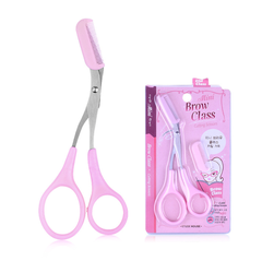 Kéo tỉa lông mày kèm lược chải Hàn Quốc kéo tỉa lông mày dụng cụ trang điểm L1354