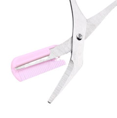 Kéo tỉa lông mày kèm lược chải Hàn Quốc kéo tỉa lông mày dụng cụ trang điểm L1354