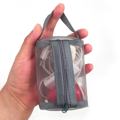 Túi lưới trong suốt đựng mỹ phẩm mini có khóa kéo nhỏ, đựng tiền xu, son môi, chìa khóa, túi đựng thẻ L1433