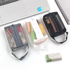 Túi lưới trong suốt đựng mỹ phẩm mini có khóa kéo nhỏ, đựng tiền xu, son môi, chìa khóa, túi đựng thẻ L1433