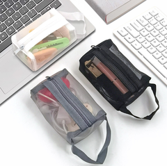 Túi lưới trong suốt đựng mỹ phẩm mini có khóa kéo nhỏ, đựng tiền xu, son môi, chìa khóa, túi đựng thẻ L1433