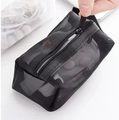 Túi lưới trong suốt đựng mỹ phẩm mini có khóa kéo nhỏ, đựng tiền xu, son môi, chìa khóa, túi đựng thẻ L1433