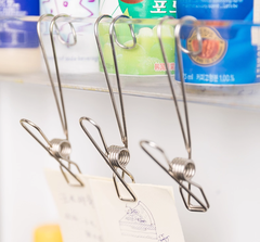 Móc kẹp đuôi dài có móc treo quần áo bằng thép không gỉ , kẹp lò xo, kẹp móc dài, kẹp lưu trữ dữ liệu, kẹp dây L1511