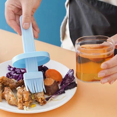 Cọ quét dầu có bình tích hợp 2 trong 1 quét gia vị nước sốt chiên nướng chịu nhiệt độ cao an toàn L1621