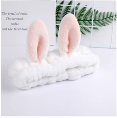 Băng đô tai thỏ Hàn Quốc vành rộng, băng đô rửa mặt trang điểm đắp mặt nạ phụ kiện tóc xinh xắn L1631