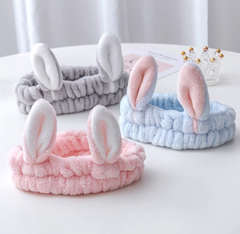 Băng đô tai thỏ Hàn Quốc vành rộng, băng đô rửa mặt trang điểm đắp mặt nạ phụ kiện tóc xinh xắn L1631