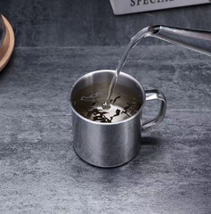 Cốc nước bằng thép đánh bóng chất lượng cao 7cm dành cho trẻ em và học sinh A0412