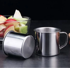 Cốc nước bằng thép đánh bóng chất lượng cao 7cm dành cho trẻ em và học sinh A0412