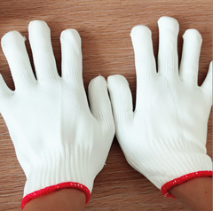 Sét 10 Găng tay làm việc lao động màu trắng chất lượng cao, bao tay làm vườn nương rẫy A0622