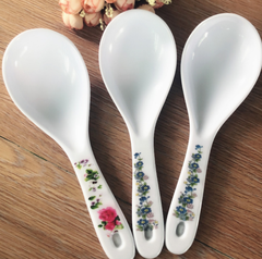 Muỗng xới cơm Melamine dày, Muỗng múc cơm giả sứ sang trọng Muỗng cơm nhựa A0623
