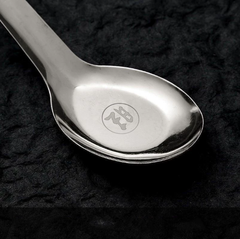 Thìa Inox cán dài Muỗng đáy phẳng siêu dày dùng gia đình quán ăn A1027