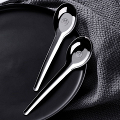 Thìa Inox cán dài Muỗng đáy phẳng siêu dày dùng gia đình quán ăn A1027