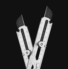 Dao tiện ích bằng thép không gỉ, dao tiện ích đa năng bằng kim loại dày A1036