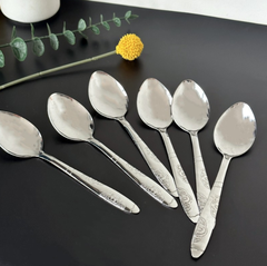 Thìa inox nhọn hình hoa bướm, thìa ăn dày hình hoa bướm, thìa ăn cho người lớn và trẻ em A1157