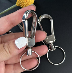 Móc chìa khóa kim loại dày, khóa sắt cỡ lớn, Móc treo chùm chìa khóa A1317