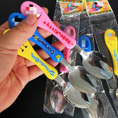 Thìa trẻ em hoạt hình, thìa thép không gỉ hoạt hình, thìa gia dụng nhỏ dễ thương, thìa tráng miệng A1324