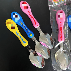 Thìa trẻ em hoạt hình, thìa thép không gỉ hoạt hình, thìa gia dụng nhỏ dễ thương, thìa tráng miệng A1324