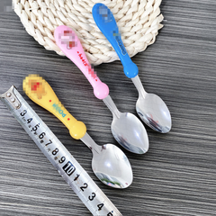 Thìa trẻ em hoạt hình, thìa thép không gỉ hoạt hình, thìa gia dụng nhỏ dễ thương, thìa tráng miệng A1324