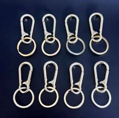 Móc khóa thắt lưng ô tô kim loại màu vàng dành cho cả nam và nữ, móc treo chùm chìa khóa A1327