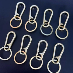 Móc khóa thắt lưng ô tô kim loại màu vàng dành cho cả nam và nữ, móc treo chùm chìa khóa A1327