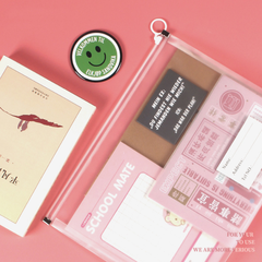 Túi nhựa đựng tài liệu trong suốt có khóa kéo, túi đựng giấy thi/tài liệu, đựng bút chì A1421