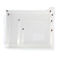 Túi nhựa đựng tài liệu trong suốt có khóa kéo, túi đựng giấy thi/tài liệu, đựng bút chì A1421