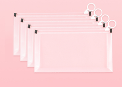 Túi nhựa đựng tài liệu trong suốt có khóa kéo, túi đựng giấy thi/tài liệu, đựng bút chì A1421