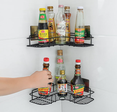 Kệ Góc Tam Giác Kim Loại Sơn Tĩnh Điện Để Đồ Kệ Nhà Tắm Dán Tường Tiện Lợi A2611