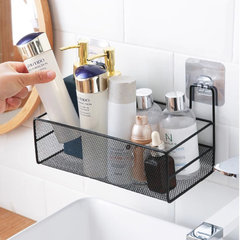 Kệ phòng tắm tối giản kiểu Nhật, giá đựng sữa tắm, bàn trang điểm, giỏ treo nhiều móc dung tích lớn A2743