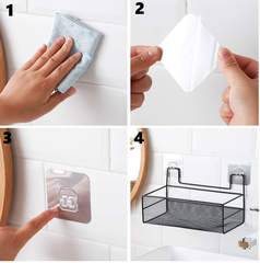 Kệ phòng tắm tối giản kiểu Nhật, giá đựng sữa tắm, bàn trang điểm, giỏ treo nhiều móc dung tích lớn A2743