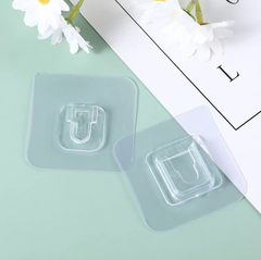 Cặp Khóa bấm dính dày và chắc chắn dán tường treo đồ dùng, giá đỡ ổ cắm điện gắn tường chịu lực A4223