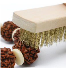 Dụng cụ tẩy gỉ cán gỗ đánh bóng làm sạch, bàn chải dây thép mạ đồng, bộ dụng cụ kim loại A4712