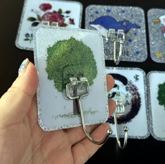 Móc dán tường viền bạc siêu dính bằng thép không gỉ cho nhà bếp và phòng tắm cao cấp A4823