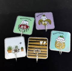 Móc dán tường viền bạc siêu dính bằng thép không gỉ cho nhà bếp và phòng tắm cao cấp A4823