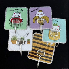 Móc dán tường viền bạc siêu dính bằng thép không gỉ cho nhà bếp và phòng tắm cao cấp A4823