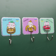 Móc dán tường viền bạc siêu dính bằng thép không gỉ cho nhà bếp và phòng tắm cao cấp A4823