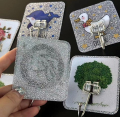 Móc dán tường viền bạc siêu dính bằng thép không gỉ cho nhà bếp và phòng tắm cao cấp A4823