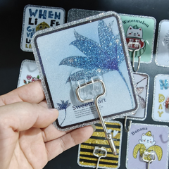 Móc dán tường viền bạc siêu dính bằng thép không gỉ cho nhà bếp và phòng tắm cao cấp A4823