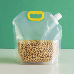 Túi đựng ngũ cốc trong suốt, túi đựng gạo chống ẩm và kín khí, túi có quai và vòi dày L1322
