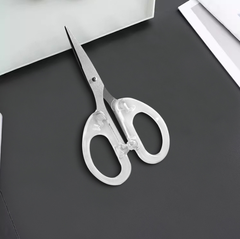 Kéo văn phòng Trắng Trong suốt, kéo thép không gỉ dùng trong nhà bếp, kéo thủ công cho trẻ em L1741