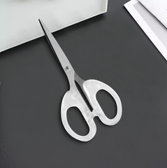 Kéo văn phòng Trắng Trong suốt, kéo thép không gỉ dùng trong nhà bếp, kéo thủ công cho trẻ em L1741