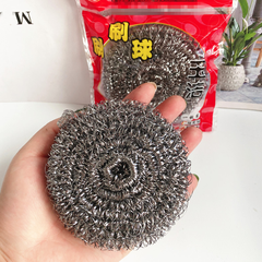 Búi thép đơn đóng gói màu đỏ dùng để rửa chén bát chùi cọ xoong nồi ( bịch đỏ) L1844