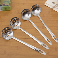 Muôi múc canh bằng thép không gỉ, dùng để múc canh và cháo, thìa cán dài L1911