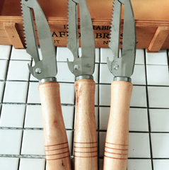 Dụng cụ gọt vỏ trái cây và rau củ đầu tròn cán gỗ lớn, Dao bào rau củ nhà bếp L1914