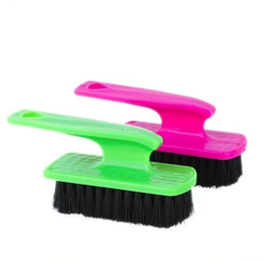 Bàn chải đánh giày lông đen cán ngắn, bàn chải giặt đồ, bàn chải đánh giày bằng nhựa L2141