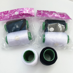 Bộ 2 cuộn chỉ khâu đen trắng cỡ lớn, chỉ may đa năng dùng vá quần áo, phụ kiện may mặc tiện dụng L2142