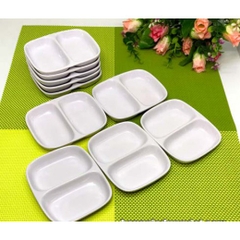 Dĩa Chấm Nhíp 2 Ngăn Việt Nhật Đựng Gia Vị Nước Mắm A1133